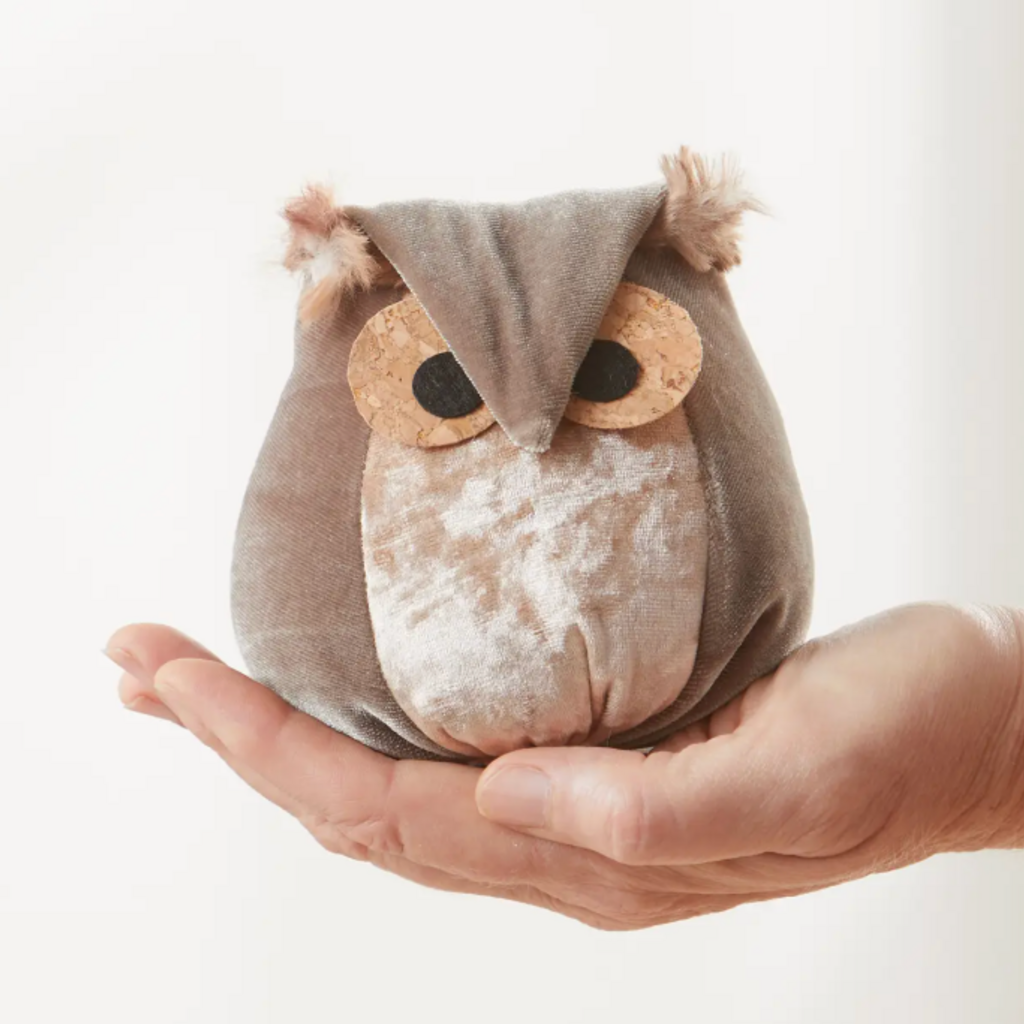 Your Heart's Content Whimsical Velvet Owls