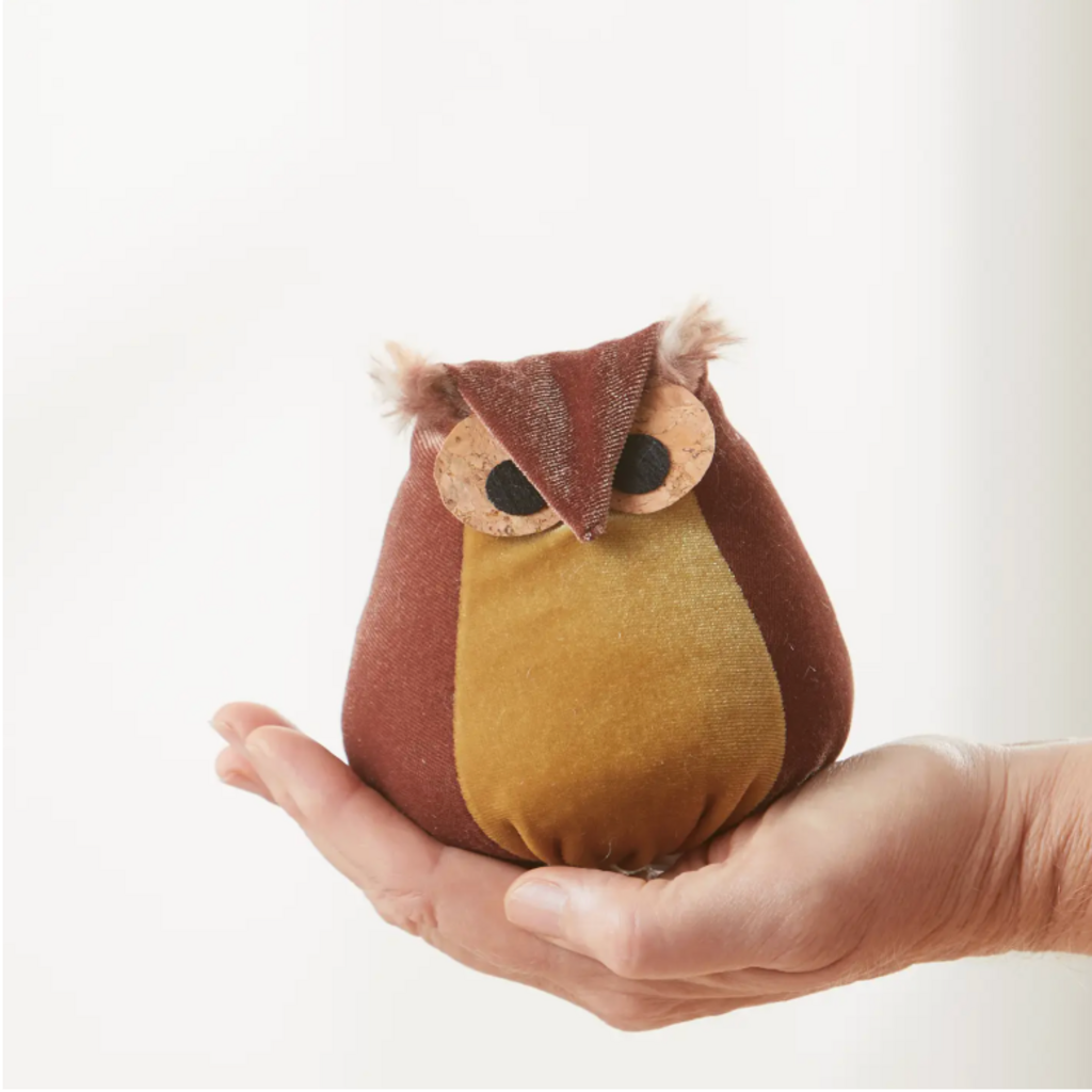 Your Heart's Content Whimsical Velvet Owls
