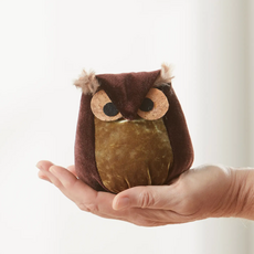 Your Heart's Content Whimsical Velvet Owls