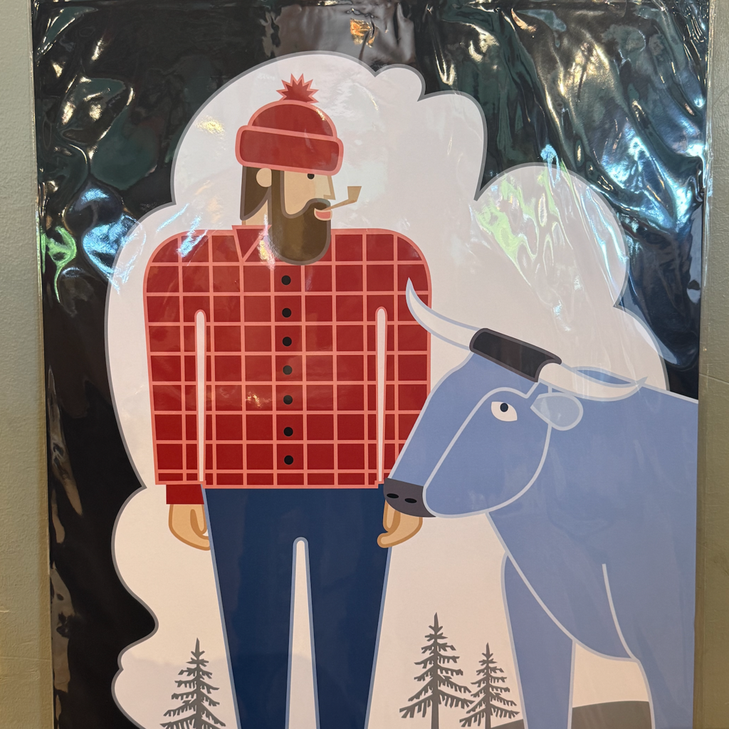 Cindy Lindgren Paul Bunyan and Babe Poster (18x24)