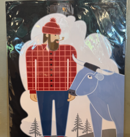 Cindy Lindgren Paul Bunyan and Babe Poster (18x24)