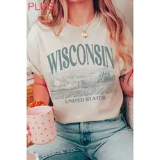 BLUME & CO (Faire) Wisconsin US Farm Scene Plus Size Tee -