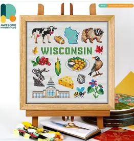 Awesome Pattern Studio Wisconsin Collection - Counted Cross Stitch Kit 2 (Size 145 x 144)