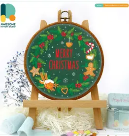 Awesome Pattern Studio Merry Christmas Embroidery Kit