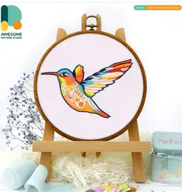 Awesome Pattern Studio Mandala Hummingbird Embroidery Kit