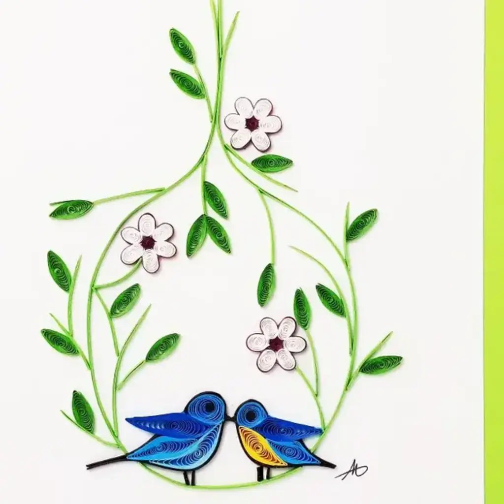 Iconic Quilling Quilling Greeting Love Birds