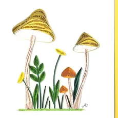 Iconic Quilling Quilling Greeting Wild Mushrooms