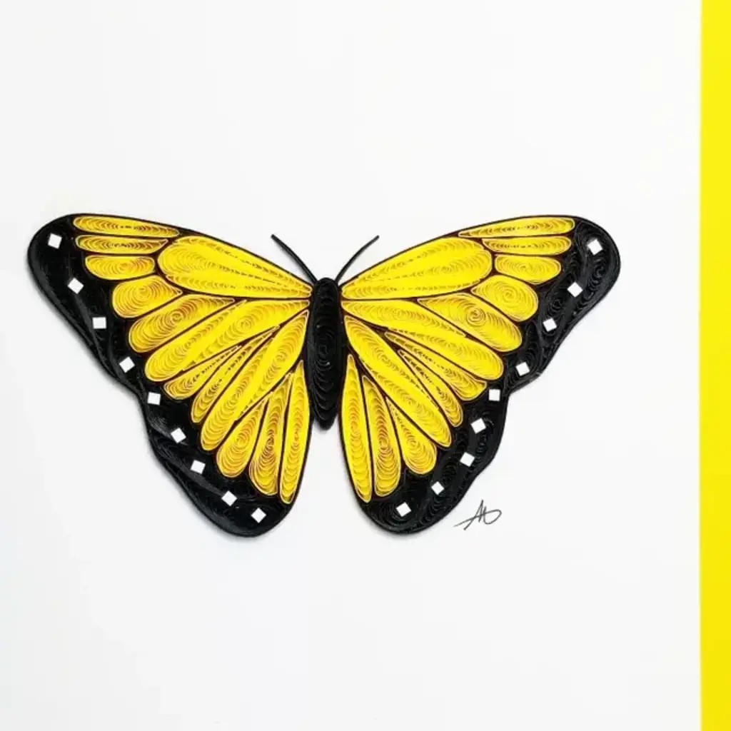 Iconic Quilling Quilling Greeting Yellow Butterfly