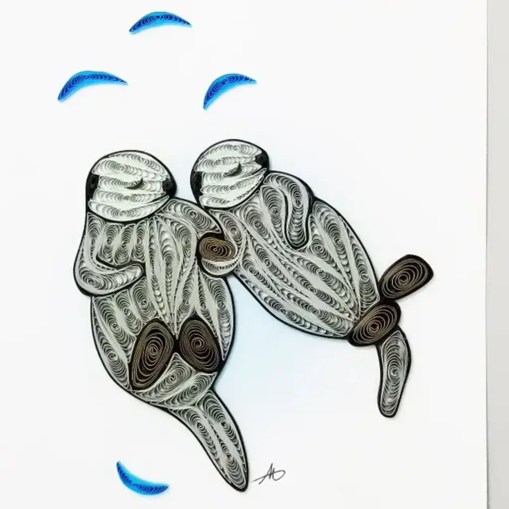 Iconic Quilling Quilling Greeting Otters