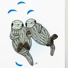 Iconic Quilling Quilling Greeting Otters