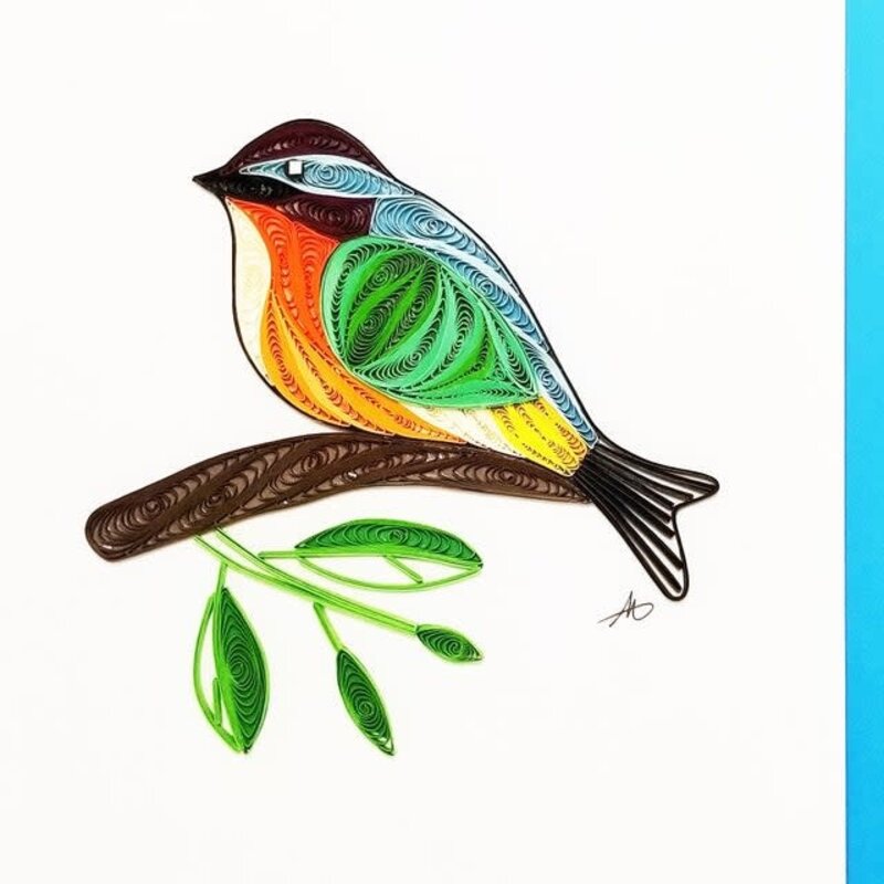 Iconic Quilling Quilling Greeting Five Color Bird