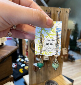 Pennyroyal Moon Beaded Earrings