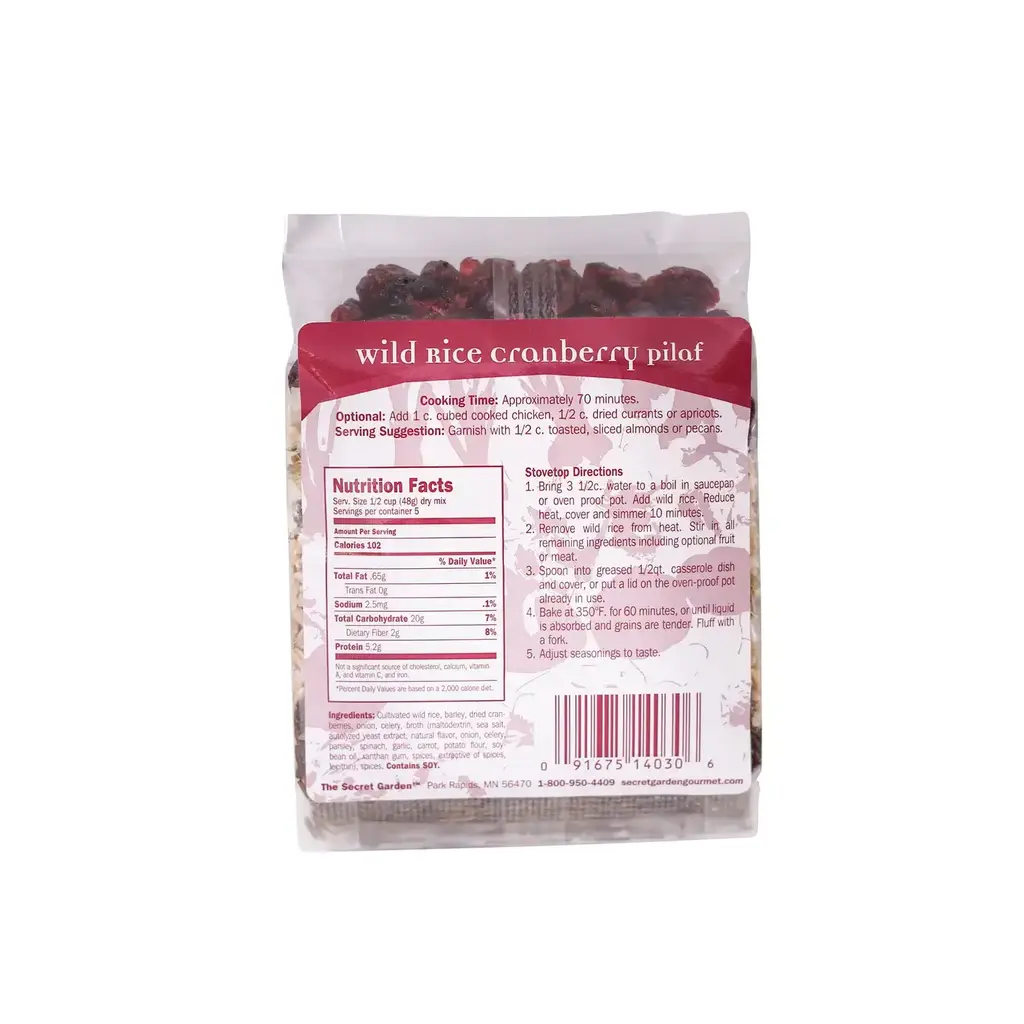 The Secret Garden Cranberry Wild Rice Pilaf Mix (Secret Garden)