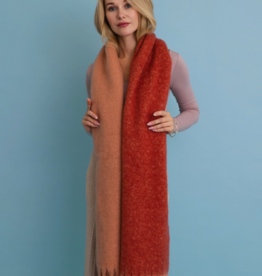 Leto Accessories Two Tone Tassel Scarf (Rust/Dust)