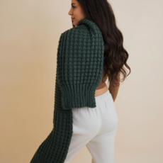 Leto Accessories Waffle Knit Edge Scarf (Olive)