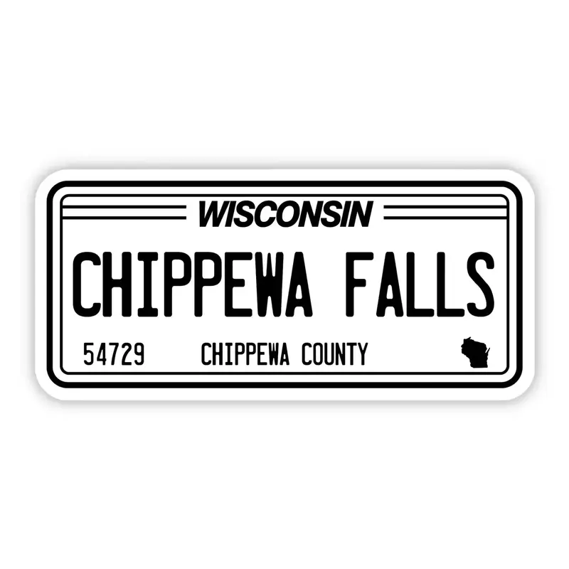 Big Moods (Faire) Chippewa Falls, Wi License Plate Sticker