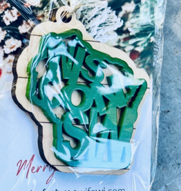 The Farmer's Wife Green WI Text Ornament
