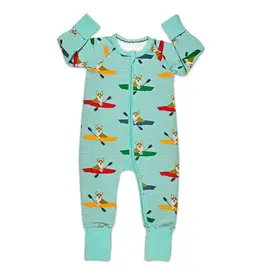 Good Luck Sock Baby Pajamas - Corgi's Kayaking