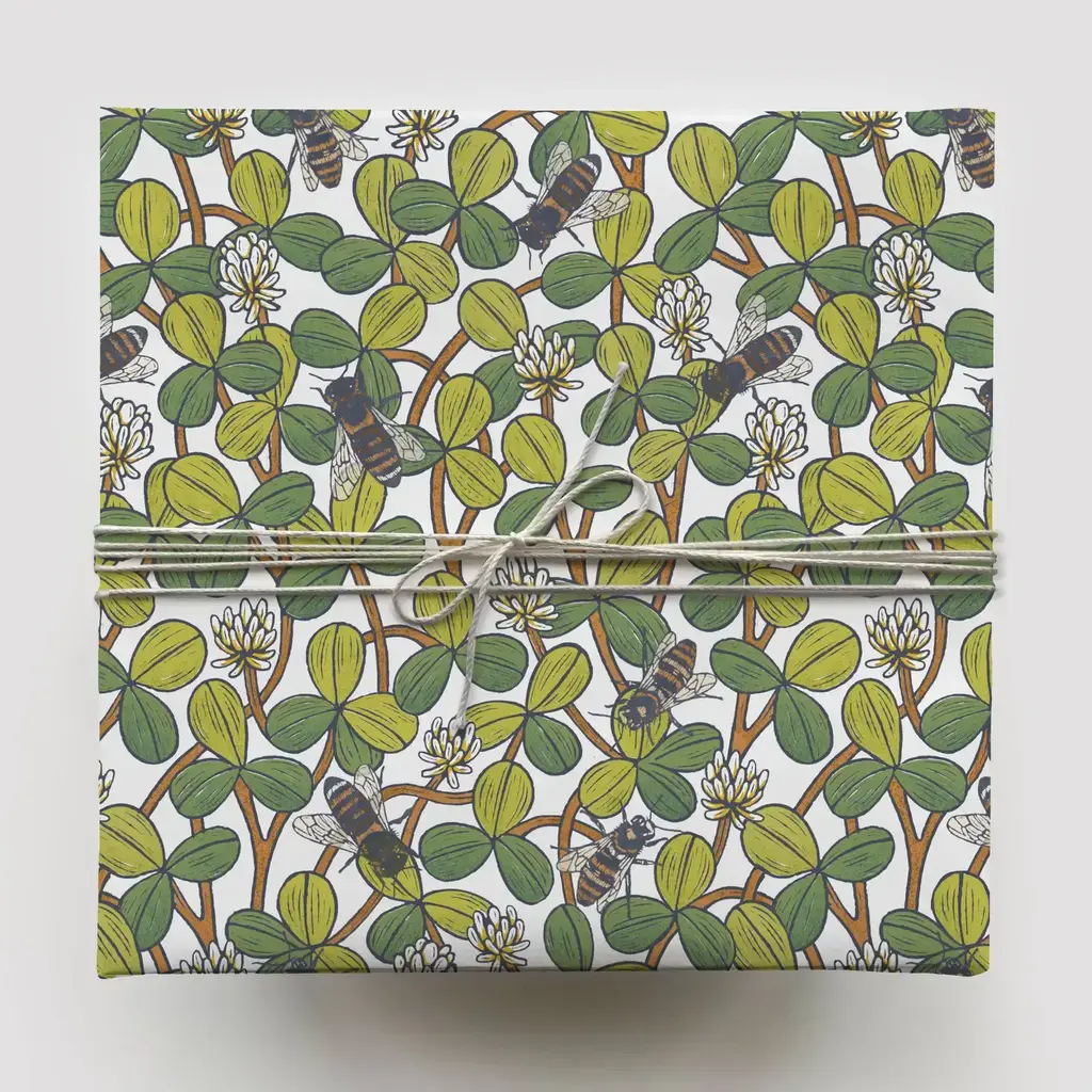 Root & Branch Paper Co. White Clover Gift Wrap