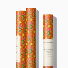 Red Cap Cards Holiday Wrapping Paper - Merry