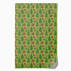 Red Cap Cards Holiday Wrapping Paper - Jolly Bears