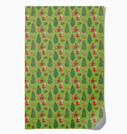 Red Cap Cards Holiday Wrapping Paper - Jolly Bears