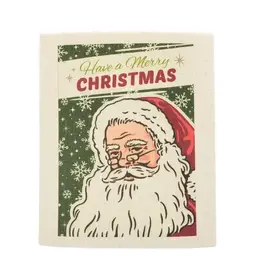 Driftless Studios Swedish Dishcloth - Have A Merry Christmas Santa