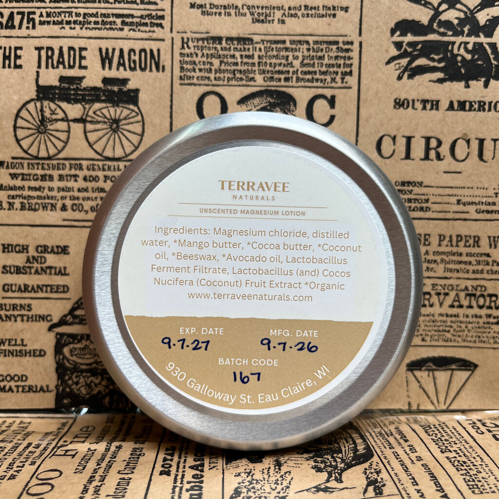 Terravee Naturals Magnesium Lotion - Unscented