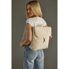 Panache (Faire) Cream Corduroy Backpack