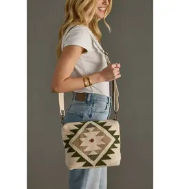 Panache (Faire) Cream, Green & Tan Western Crossbody