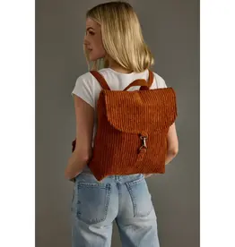 Panache (Faire) Rust Corduroy Backpack