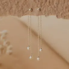 Hello Adorn Jewelry Hello Adorn - Pearl Fringe Backdrop Sterling Silver