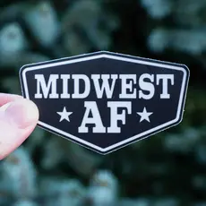 Hey Bear Outdoors Midwest Af Sticker