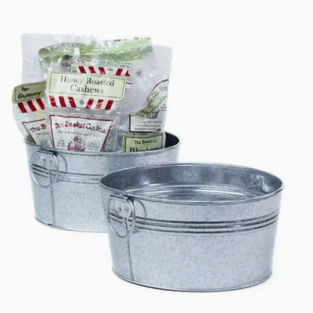 Buhi Imports 8 Inch Round Tin Tub in Multiple Finishes