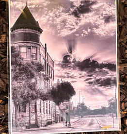 Lloyd Fleig 11x14 - Early Morning At The Corner of Barstow and Eau Claire St Black and White