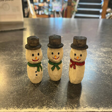 Denny Williams Wood Carving - Snowman (Mini)