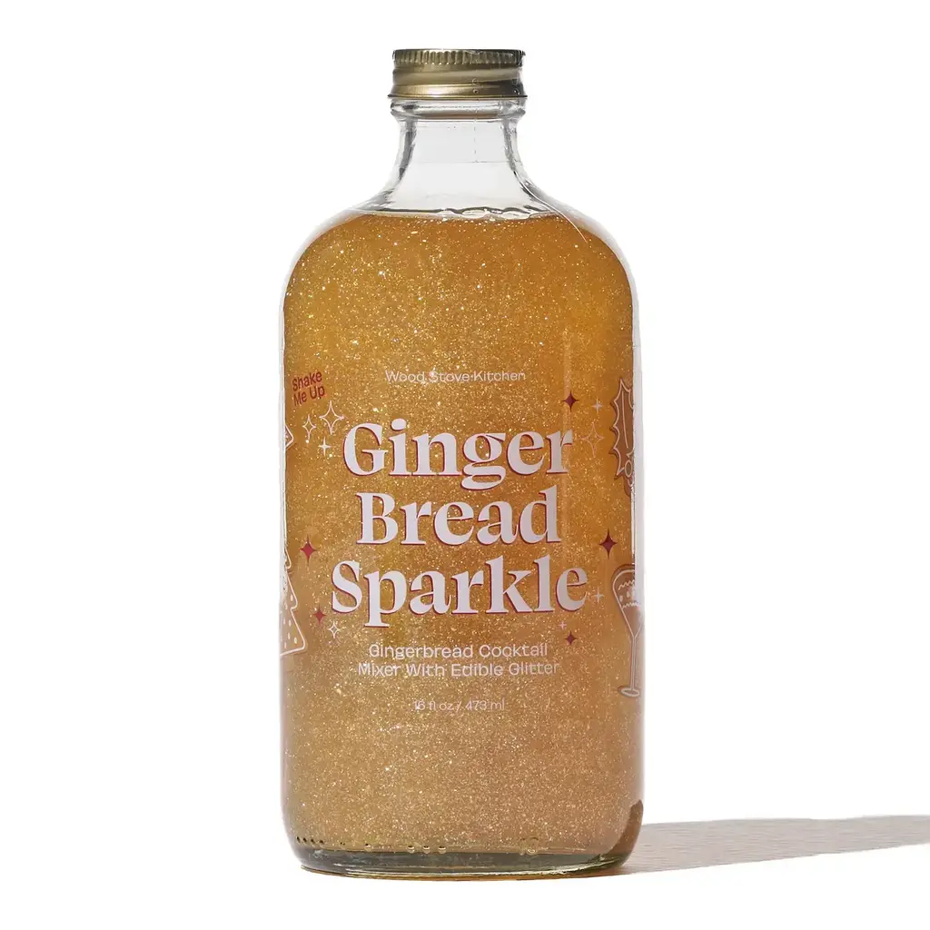 Wood Stove Kitchen Gingerbread Sparkle Cocktail & Mocktail Mixer, 16 Fl oz