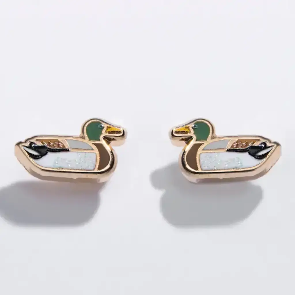 Larissa Loden Enamel Stud Earring - Duck