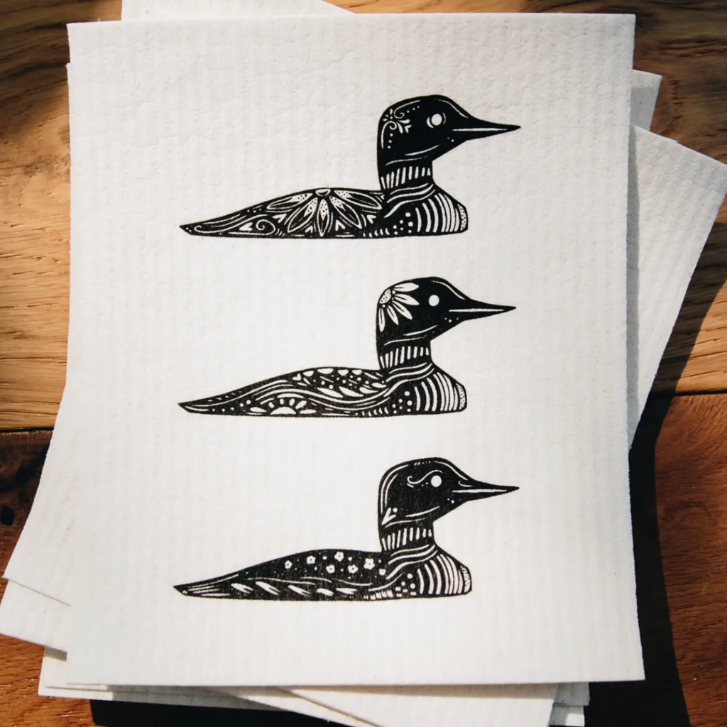 Hinterlands Goods Common Loon Nordic Swedish Dish Cloth
