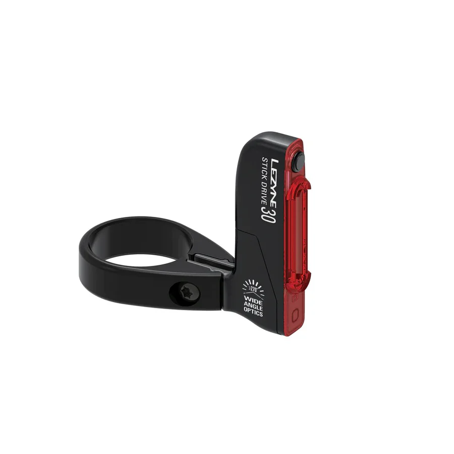 Lezyne Stick Drive Y15 STVZO – Feu Arrière Vélo Ultra-Plat Avec Fixation Pince De Selle 35,4 Mm – Lumière Rouge Puissante, 270° Visibilité