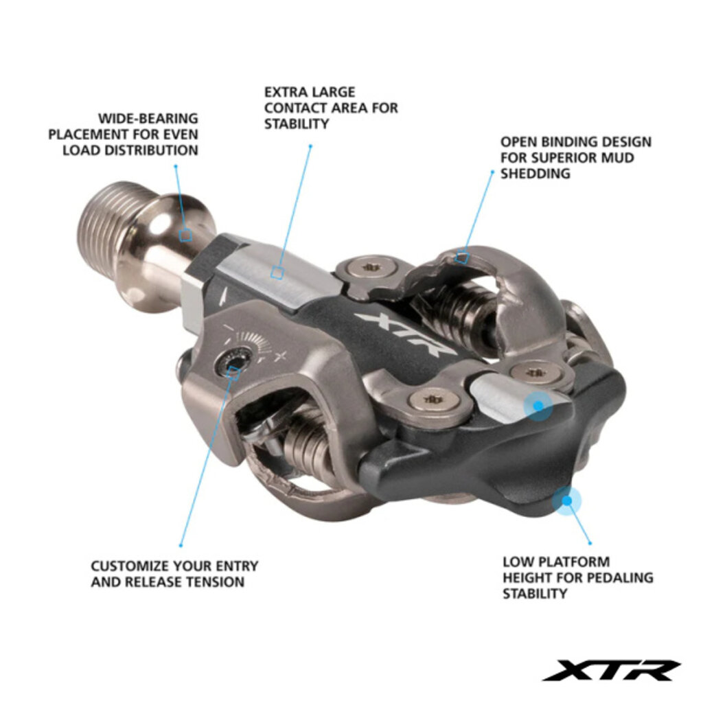 SHIMANO Shimano SPD-M9100 SPD Pedals XTR Race (3mm Shorter Axle)