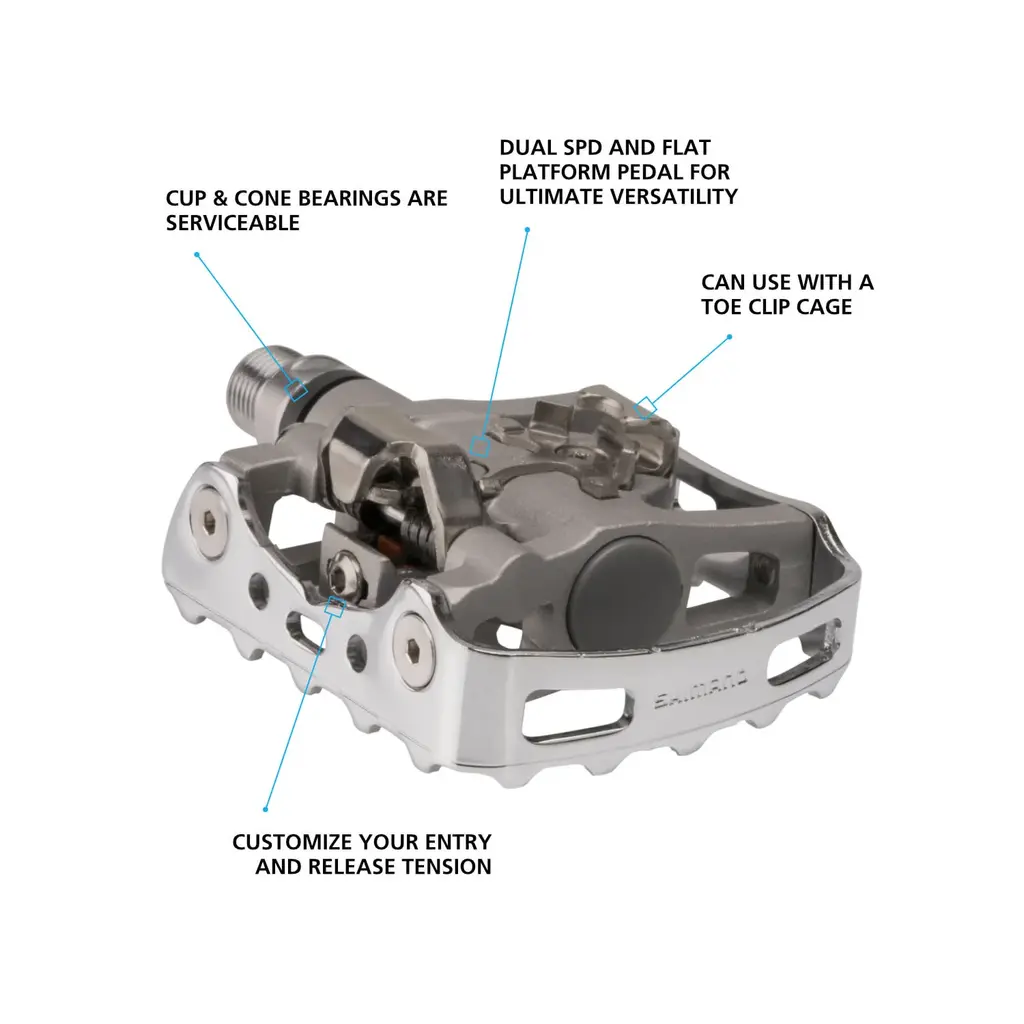 SHIMANO Shimano PD-M324 SPD/Platform Pedal Silver