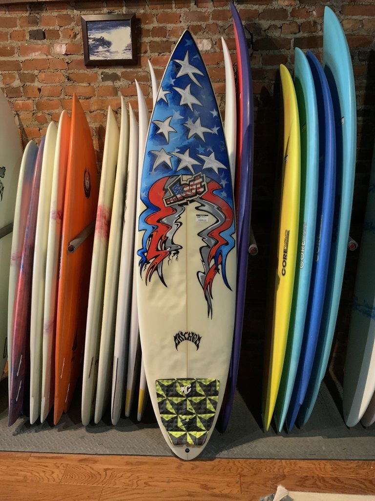 ...LOST SURFBOARDS USED 6'4 LOST - AMERICAN  FLAG