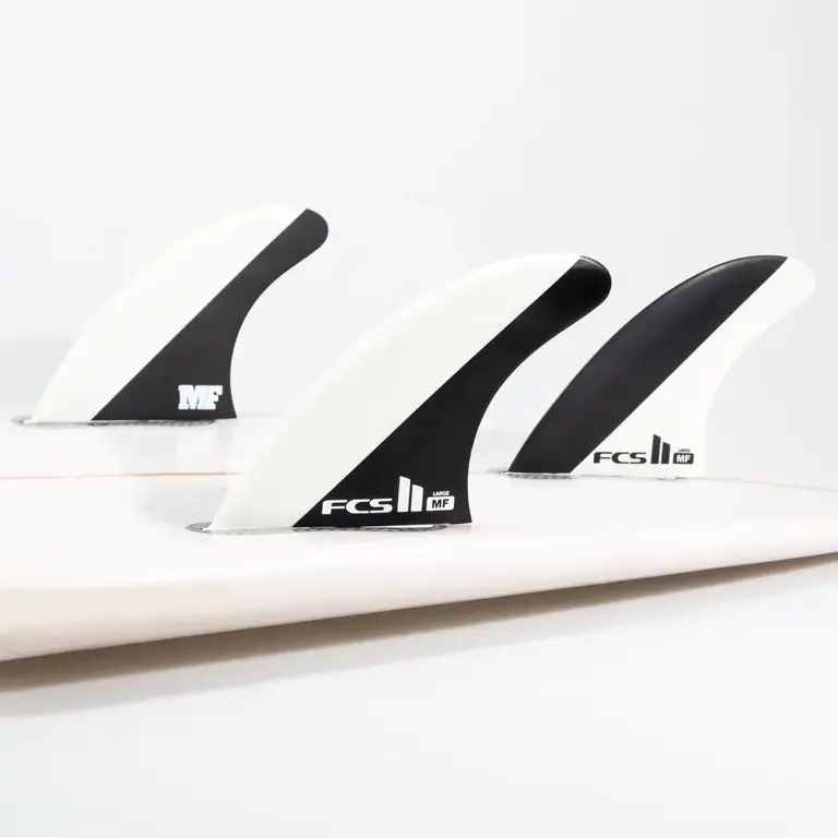 FCS FCS II MF PC MED TRI FIN SET BLACK/WHITE