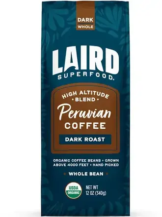 LAIRD SUPERFOOD LAIRD SUPERFOOD DARK ROAST PERU GROUND COFFEE