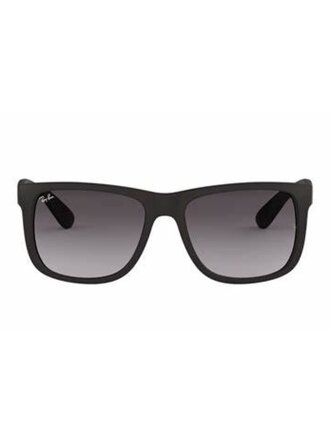 rayban RAY BAN JUSTIN RUBBER BLK W/LT GRY GRADIENT DARK GREY