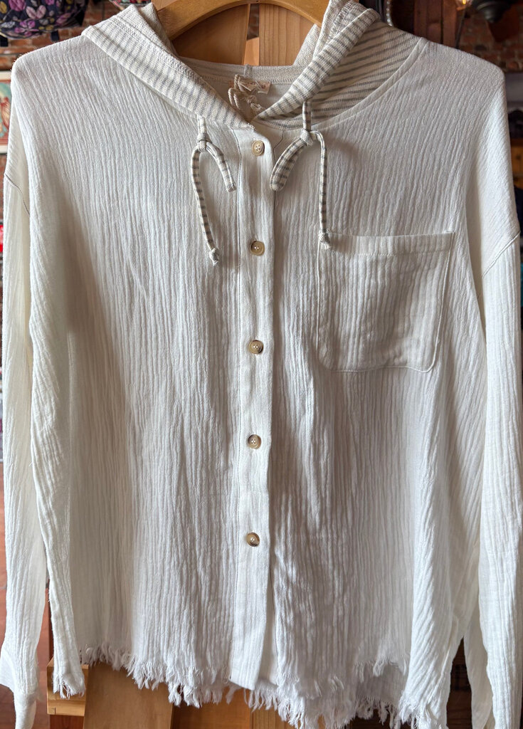 UNSOUND SURF WOMENS HEM AND THREAD HOODED LS SIZE: S