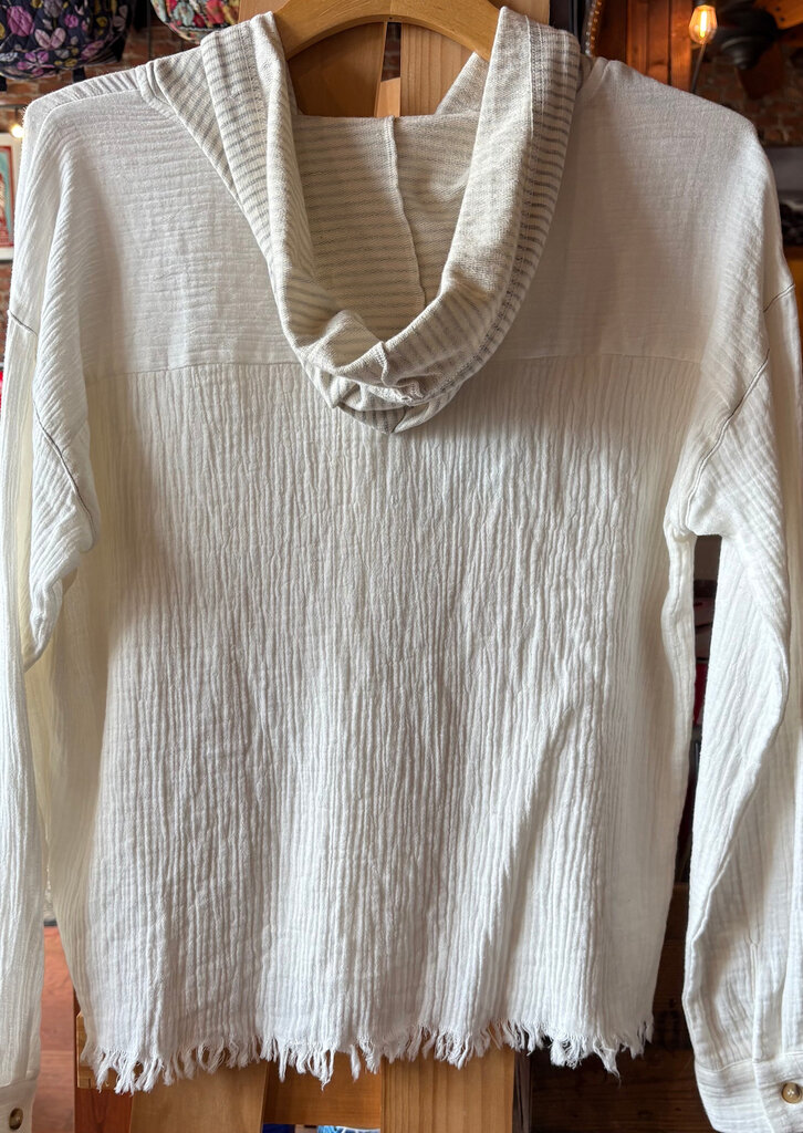 UNSOUND SURF WOMENS HEM AND THREAD HOODED LS SIZE: S