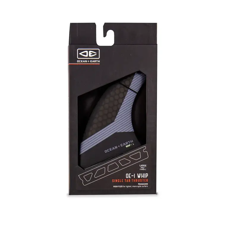 OCEAN-EARTH OCEAN & EARTH MED OE-1 WHIP 3 FIN SINGLE TAB BLK