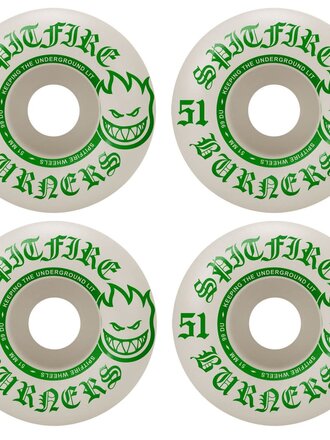 SPITFIRE SPITFIRE BURNERS 51MM 99A WHT/GREEN SET